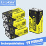 1-16pcs LiitoKala 9V 1100mAh li-ion Rechargeable battery USB 9V Battery for Multimeter Microphone Toy Remote Control KTV use