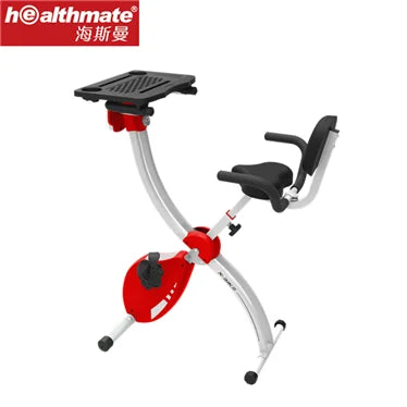 Folding Magnetic Exercise Bike plate Foldable X Bike Home Lose Weight Indoor Cycling Bike with  Computer Desk