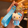 Kawaii Sanrio Hello Kitty Keychain Cartoon Doll Cute Kitty Pvc Key Chain Soft Rubber Car Key Ring Women Bag Pendant Girl Gift