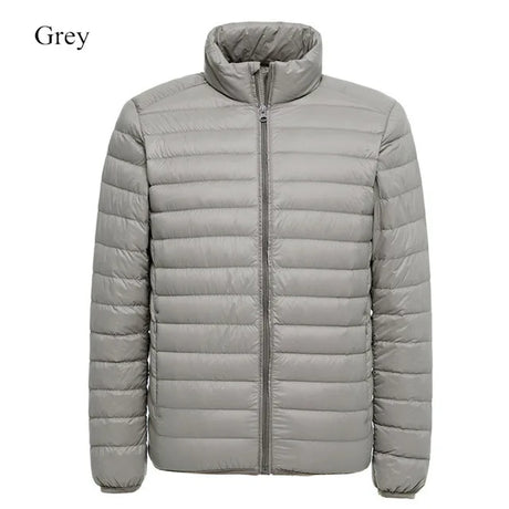 2023 New Arrivals Autumn Winter Men's Lightweight Water-Resistant Packable Puffer Jacket Male Fashion Stand Collar Down Coats