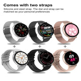 ZORDAI DT96 Smart Watch 1.32"Full Touch Round Screen Waterproof Multi-Sport Mode Heart Rate Fitness Tracker Smartwatch for Women