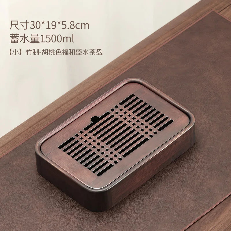 Coffeeware Teaware Tea Tray Portable Plate Vintage Big Wooden Tray Home Kitchen Gadget Plateau En Bois Office Accessories