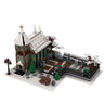 MOC Christmas Winter Village Cafeby Building Holiday Cottage Streets Cape Reindeer Santa Claus Blocks Kids Friend Toys