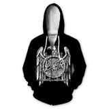 New Fashion 3D Print  SLAYER ROCK  Zipper Hoodies Zip Up Hooded Sweatshirts Harajuku Hoodie Hip Hop Sweatshirts