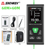 SNDWAY Laser Distance Meter Digital Rangefinder Mini Laser Tape Measure Range Finder Professional M/In/Ft Laser Measuring Meter