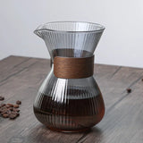 Striped Coffee Pot Hand Brewed Glass Coffee Sharing Pot Barista Tools Coffeeware Teaware Coffe Accessories Kettle Jug Pots Bar