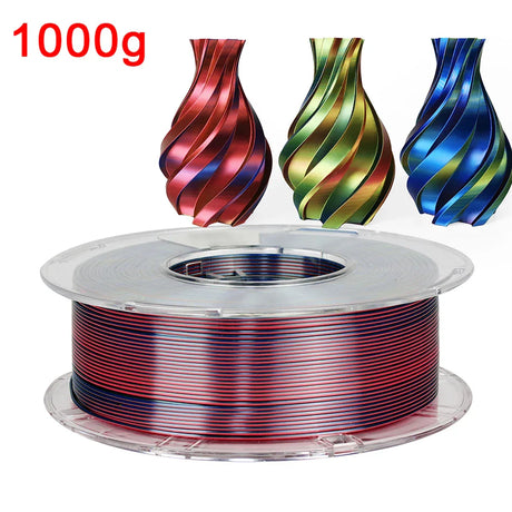 Tricolor 3D Printer Filament Silk PLA 3 Color for 3D Printing Materials 1.75mm Sublimation Products Colorful Filaments