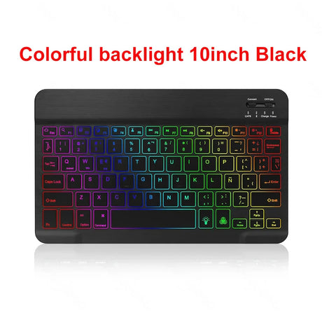 Wireless Bluetooth Keyboard 10inch Backlit Keyboard Backlight  Touchpad Keyboard Mouse For PC IOS Android Windows TV Box iPad