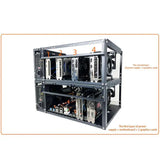 Stackable PC Case Compact Open Chassis X79 X99 Dual EATX Motherboard Bracket Mid-Tower Computer Case Great Heat Dissipation