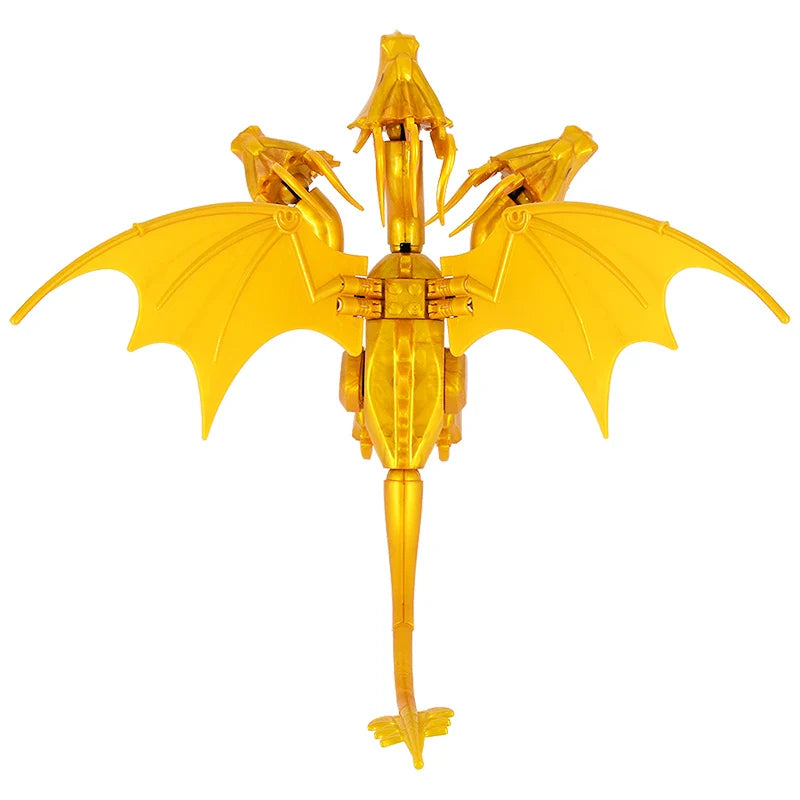 2023 MOC 18cm GodAzillas King Ghidorah Three Head Kidorah Golden Dragon Animals Model Action Figure Collection Monster Toy Kids