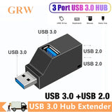 3 Ports High Speed USB 3.0 HUB Adapter Extender Splitter For PC Laptop MacBook Phone High Speed Data Transfer USB Splitter