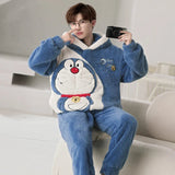 2023 Men Winter Pajamas Sets Coral Fleece Pyjama Cozy Warm Homewear Pijama Hombre Nightwear Suits Sleepwear Large Size Nightgown