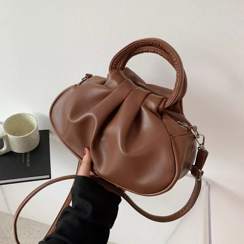 Bag For Women 2023 New Pleated Simple Design Trend Small Bags Messenger Bags Female Tote Bag Ladies High Capacity Mini Handbag