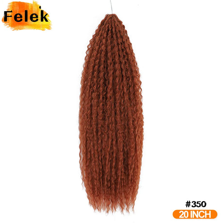 Brazilian Braids Synthetic Curl Hair Soft Braiding Extension 20-28 Inch Afro Crochet Hair Long Water Wave Ombre Color Hair Felek