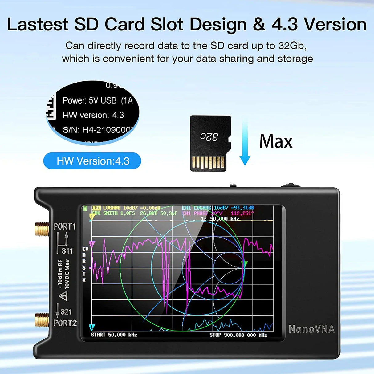 Spectrum Anslyzer NanoVNA-H4 Vector Network Antenna Analyzer 10KHz-1.5GHz MF HF VHF UHF Antenna Tuner nano vna NanoVNA-H