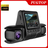 3 Camera Lens Car DVR Dash Camera HD 1080P IR Night View 3-Channel Dash Cam Video Recorder Loop Recording Parking Monitor 2023