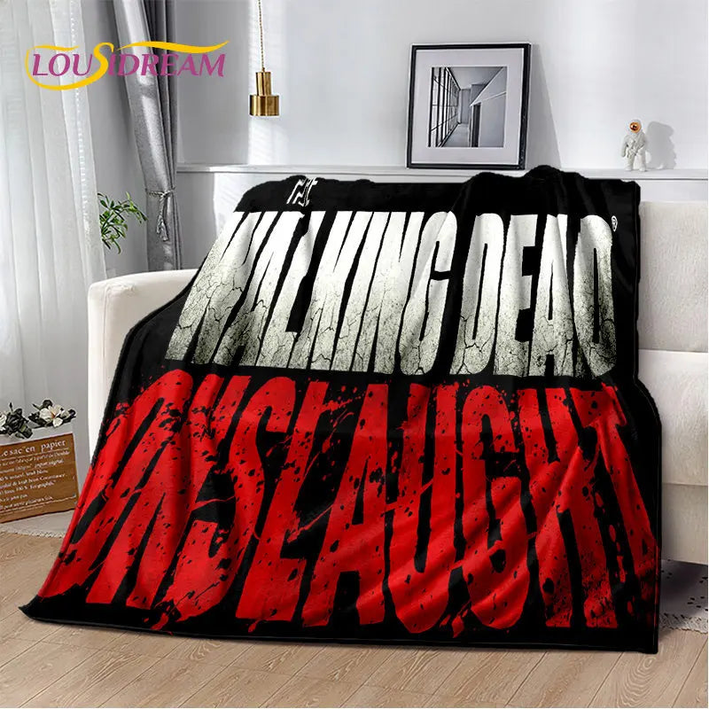 The Walking Dead Horror Soft Plush Blanket,Flannel Blanket Throw Blanket for Living Room Bedroom Bed Sofa Picnic Cover Bettdecke