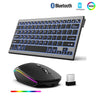 Mofi Wireless Backlit Keyboard and Mouse Combo Bluetooth 2.4G USB Rechargeable Multi-Device Keyboard Set for Windows PC Computer