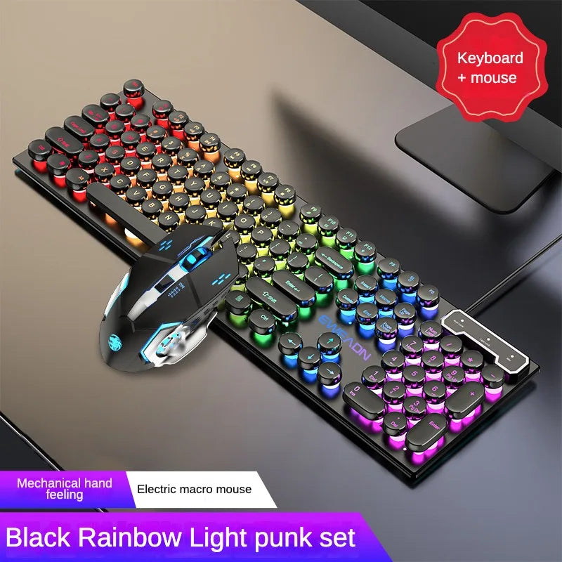 Cool Backlit Floating Button Design 104 Keys Waterproof And Dustproof Ergonomic Gamer Mouse And Keyboard And Headset Kit