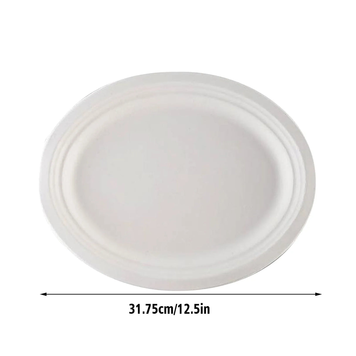 Disposable Plates Disposable Oval Paper Dinner Plates Dining Table Food Mat Tableware Kitchenware Table Decoration & Accessories