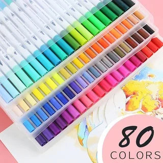 12-262PCS Colores Markers Pen Set Painting Brush Drawing Manga Highlighter School Art Supplies For Artist Korean Stationery