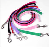 100PC 6Colors 110cm*1.5cm Nylon Pet Dog Leash Harness Dog Collar Walking Training Leash Cats Dog Harness Collar Leash Strap Belt