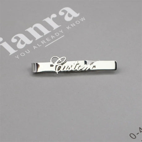 Personalized Engraved Tie Clip/Cufflinks for Men Customized DIY Logo Tie Clips Custom Engraving Names Stainless Steel Jewelry