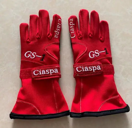 New arrivel children gloves  skiing  and car racing gloves full size S M L  red blue black 3 color