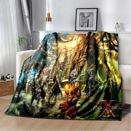 3D Heroes of Might and Magic Retro Game Soft Plush Blanket,Flannel Blanket Throw Blanket for Living Room Bedroom Bed Sofa Picnic