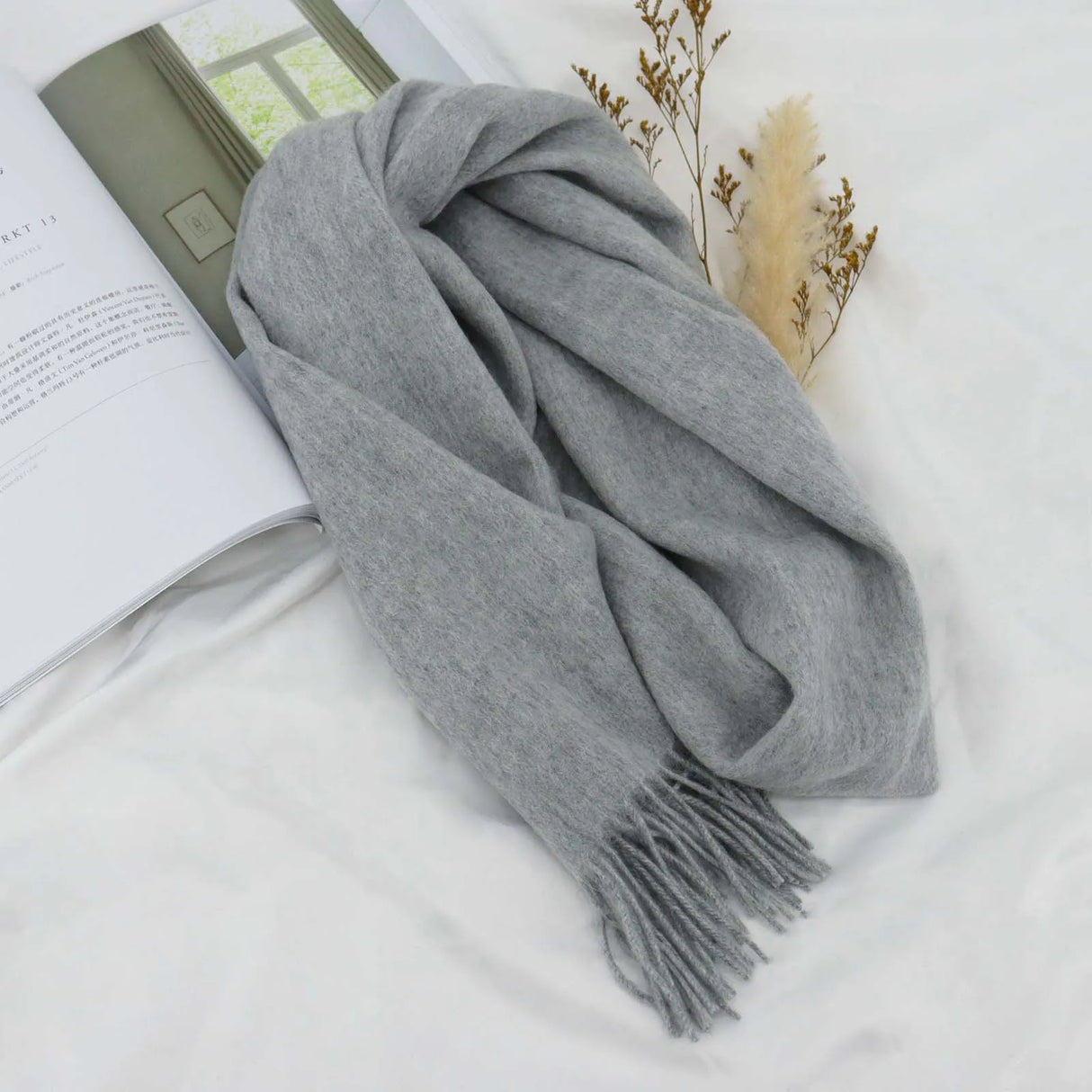 Men Scarf 100% Wool Plaid Warm Soft Muffler Female Winter Autumn Couple Cashmere Windproof Stripe Tassel Shawl Male Thick Scarf