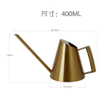 Stainless Steel Long Spout Watering Cans Golden Bronze Cross-border Gardening Watering Cans Household Metal Retro Watering Cans