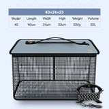 2023 Folding Fish Guard Net Multifunction Metal EVA Bucket Fishing Box Thicken Live Fish Case Outdoor Fishing Tackle Gear XA132