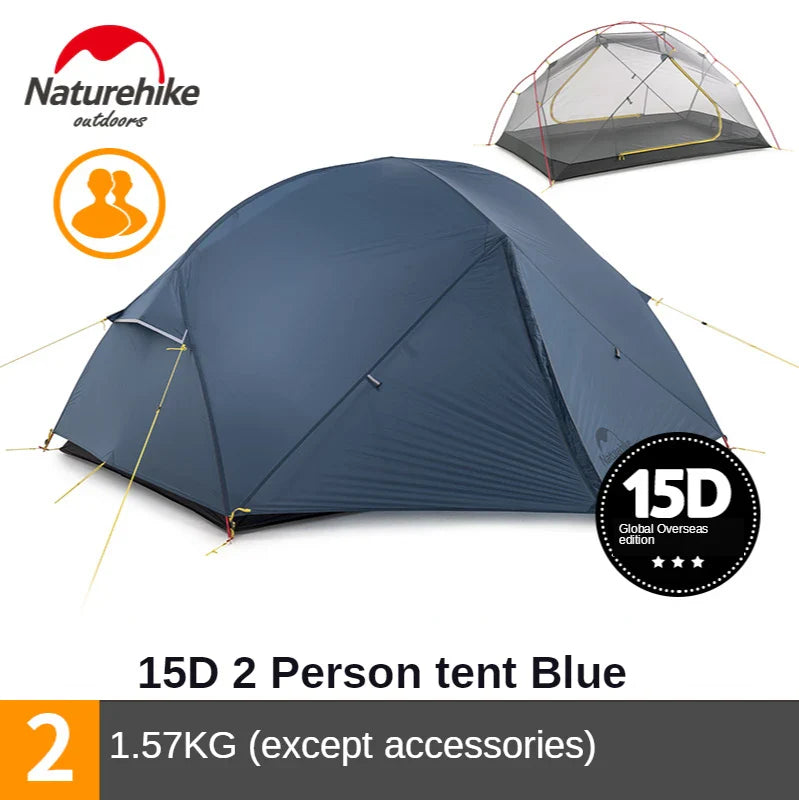 Naturehike Mongar 2 Camping Tent Double Layers 2 Person Waterproof Ultralight Dome Tent