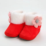 Winter Sweet Newborn Baby Girls Princess Winter Boots First Walkers Soft Soled Infant Toddler Kids Girl Footwear Shoes Booties