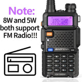 Baofeng UV-5R 8W True High Power 8/5W Powerful Walkie Talkie Long Range 16km Dual Band Two Way Radio CB Portable UV5R Hunting