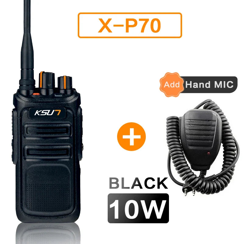 10W Walkie Talkie UHF Radio Handheld Walkie-Talkie Two-way Radio Communicator Woki Toki Scanner Intercom Long Range Antenna KSUN