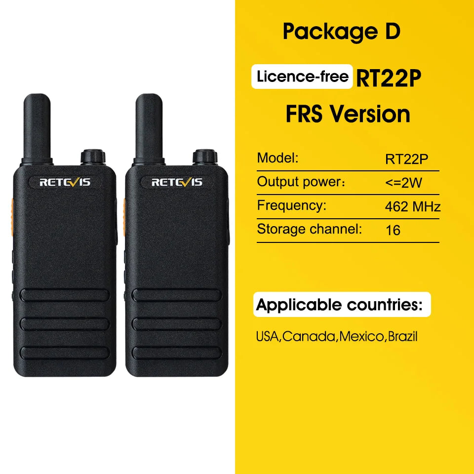 15mm Ultra-thin Mini Walkie Talkie Retevis RT622P Type C Charge VOX Walkie-talkies PMR446 Profesional Portable Two-way Radio ht