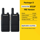 15mm Ultra-thin Mini Walkie Talkie Retevis RT622P Type C Charge VOX Walkie-talkies PMR446 Profesional Portable Two-way Radio ht