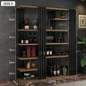 European Iron Bar Wine Cabinets Retro Display Cabinet Industrial Wind Bar Furniture Home Wine Rack Living Room Storage Display