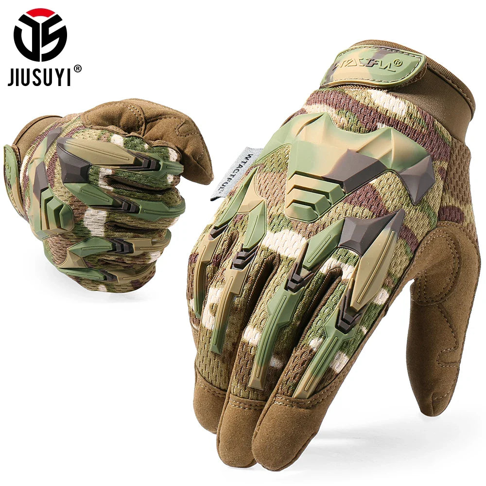 Tactical Military Gloves Army Paintball Shooting Airsoft Combat Bicycle Rubber Protective Anti-Skid Full Finger Glove Men Women