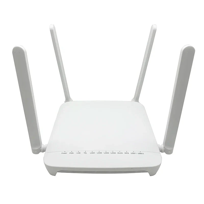 Gpon Xpon Onu 4 Antenna H3-5S 4GE 2.4G/5G Dual Band Wifi AC1200M FTTH Fiber Optical Network Equipment Modem English Firmware