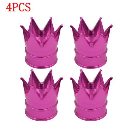 1/4PCS Creative Crown Aluminum Car Wheel Tyre Tire Air Valve Stem Cap Dust Cover Car Styling Decorative Auto Exterior Decoration