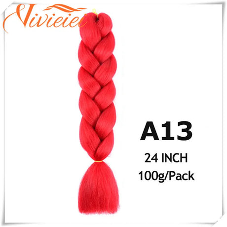 6 Pcs 24” Synthetic Braiding Hair Pink Jumbo Braids Hairstyles Purple Blue Blonde Ombre Hair Extensions For Women 100G/Pack