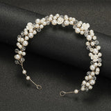 Bridal Sweet Headband Headpieces Banquet Pearls Headdress Simple Chain Hair Vine For Banquet Wedding Masquerade Hair Jewelry