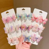 1pc Random Colorful Butterfly Hairpins Girl Hair Clips Barrettes Women Sweet Hair Ornament Rainbow Headwear Fashion Hair Accesso