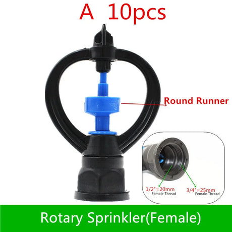 1/2" Garden Lawn Sprinkler Cooling Butterfly-shaped Rotating Sprinkler Vegetable Automatic Sprinkler Farm Irrigation Equipment