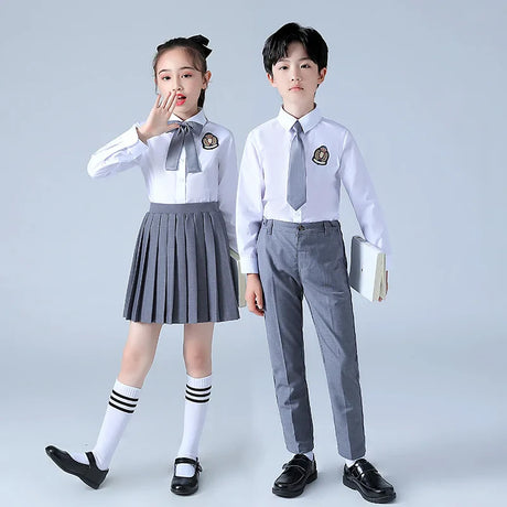 Children's choir performance uniform, primary and secondary skirt school students' poetry recitation performance uniform,