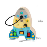 Children Busy Board Montessori Toys Wooden With Led Light Switch Control Board Parish Activities Sensory Games For 2-4 Years Old