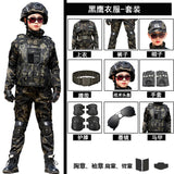 Tactical Military Uniform for Children's Day Camouflag Disguise Adult Halloween Costume for Kid Girl Scout Boy Soldier Army Suit