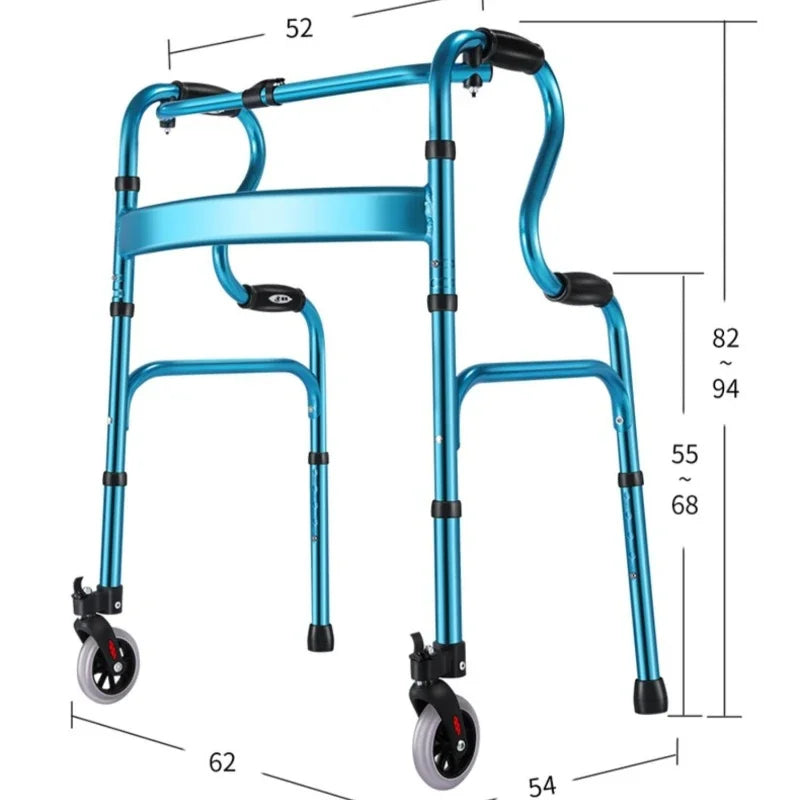 Four-Legged Aluminum Alloy Crutches for Elderly Anti-Skid Mobility Aids Durable Walking Stick for Fracture Support